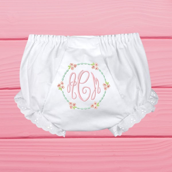 Personalized Diaper Cover Panty with Monogram