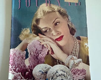 Vintage 1940s woman’s magazine Ladies Home Journal September 1945. 1940s fashion