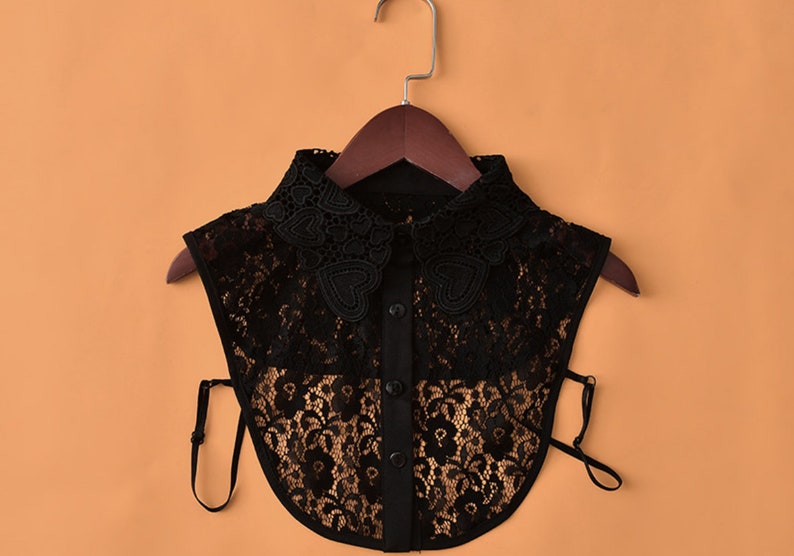 False Collar For Women Ladies F38 Detachable Half Shirt Collar Girls White Black Floral Lace Collar For Shirts Scarves Wraps Accessories Valresa Com
