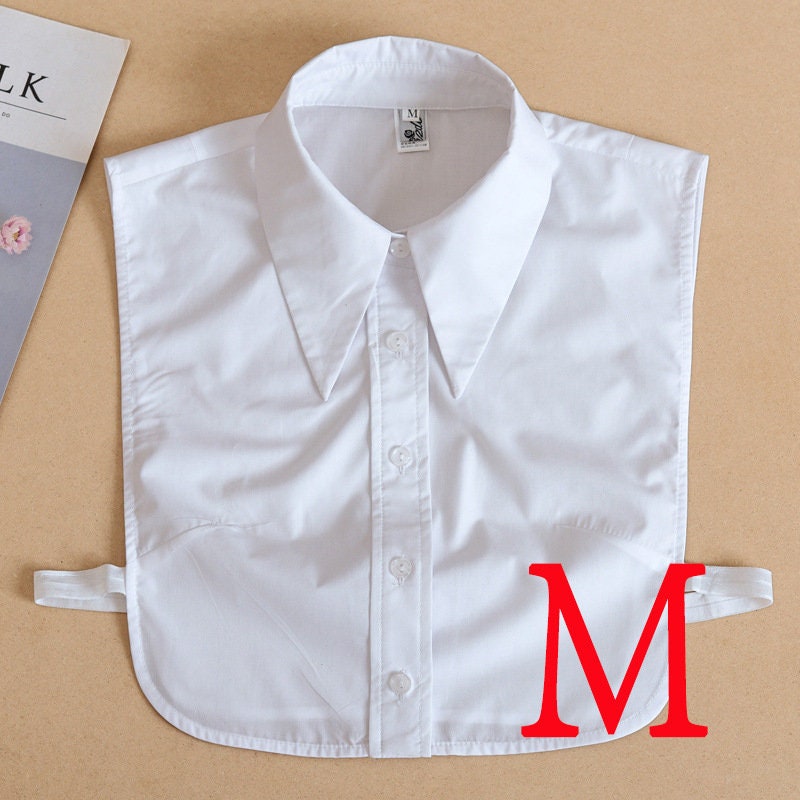Oxford Dickies Fake Pointed Shirt Collar in White Black F66 | Etsy UK