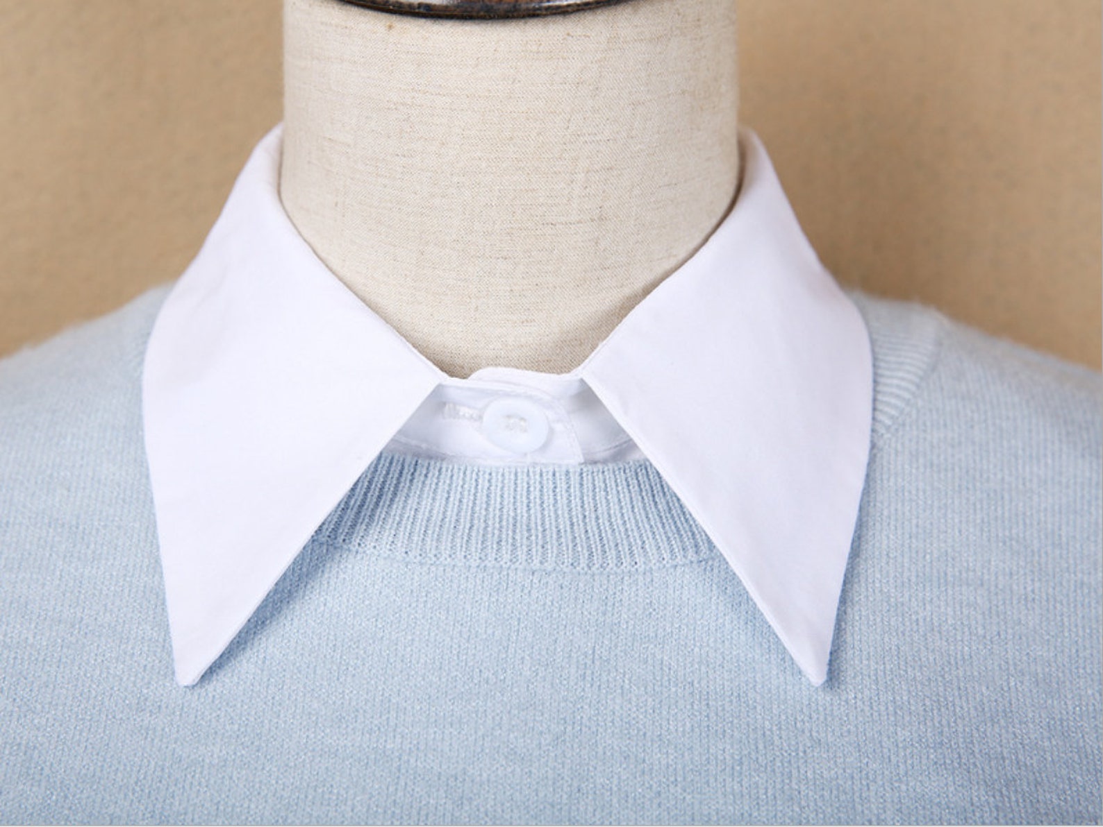 Pointed Shirt Collar Dickey Collar Detachable Half Shirts Etsy