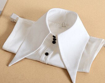 large collar white shirt