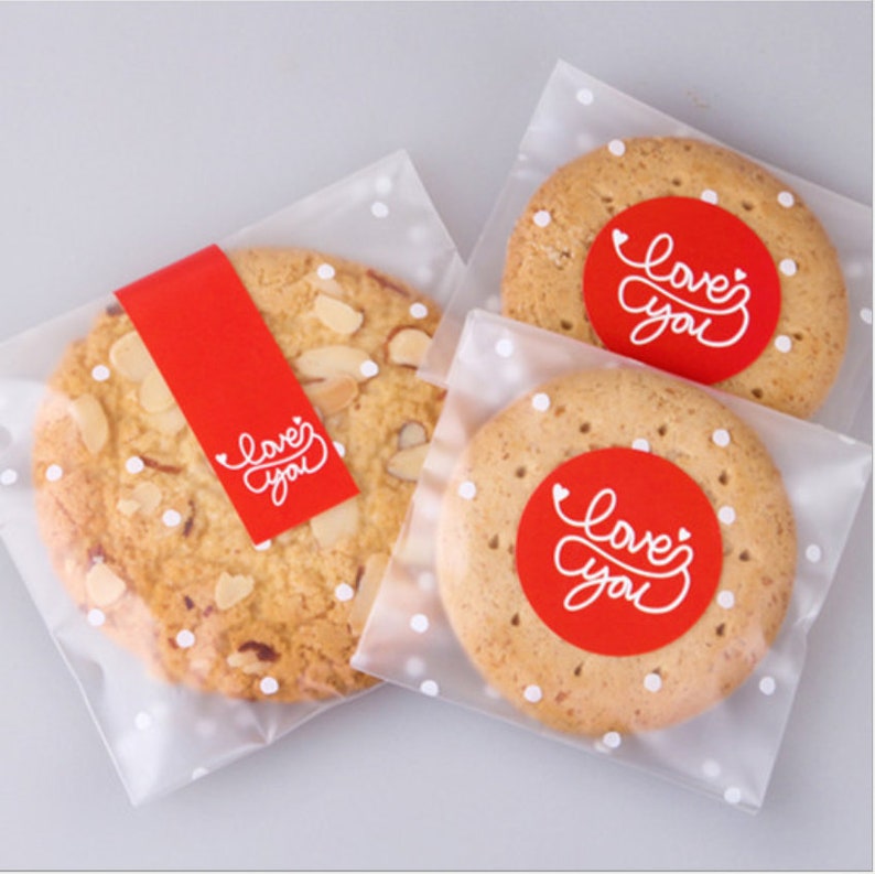 100 Pcs Wedding Favor Bags Clear Candy Bads Cookie Bags Etsy