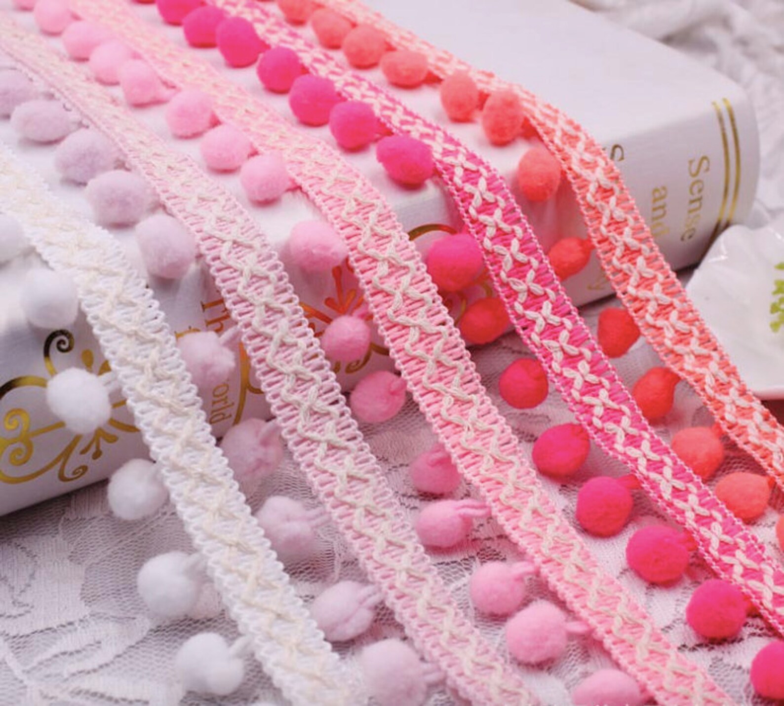 8 yards Pom Pom Bobble Fringe Trim Sewing Ball Fringe Trim Etsy