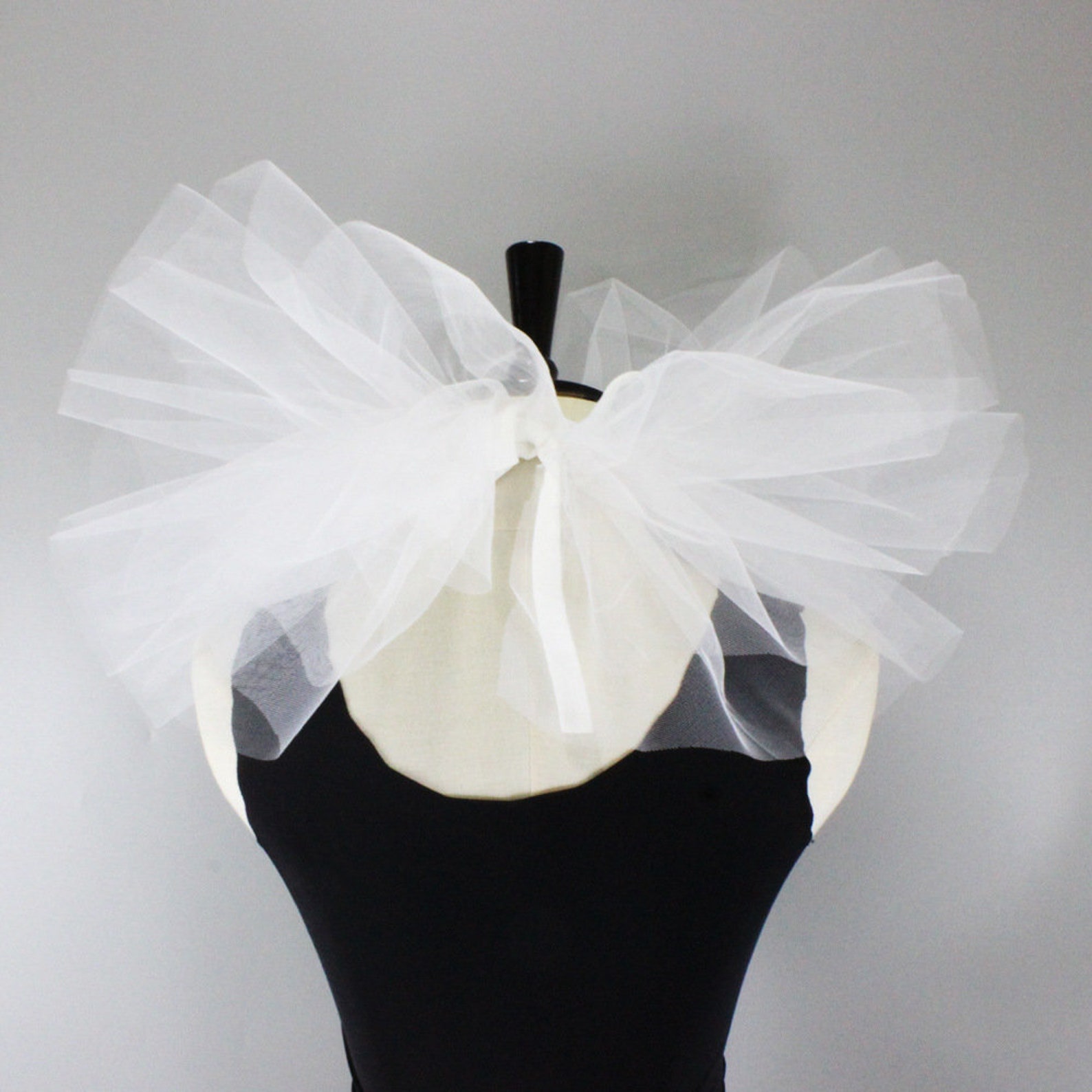 Ruffled Tulle Neck Collar for Costume Photography in White Etsy UK