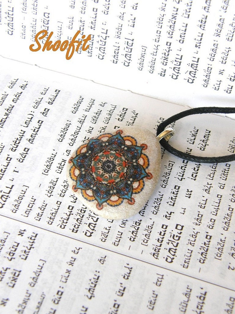 Mandala necklace Mandala pendant Handmade Mandala jewelry Etsy