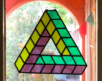 Triangolo di Penrose - Motivo in vetro colorato