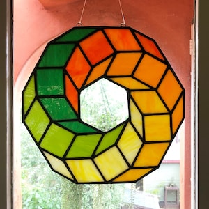 Swirling Squares - Stained glass pattern