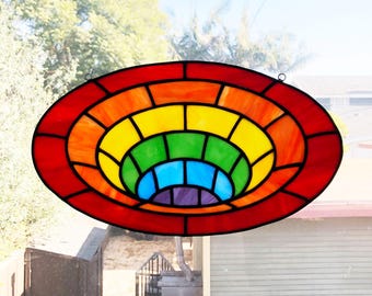 Vortice arcobaleno - Modello di vetro colorato