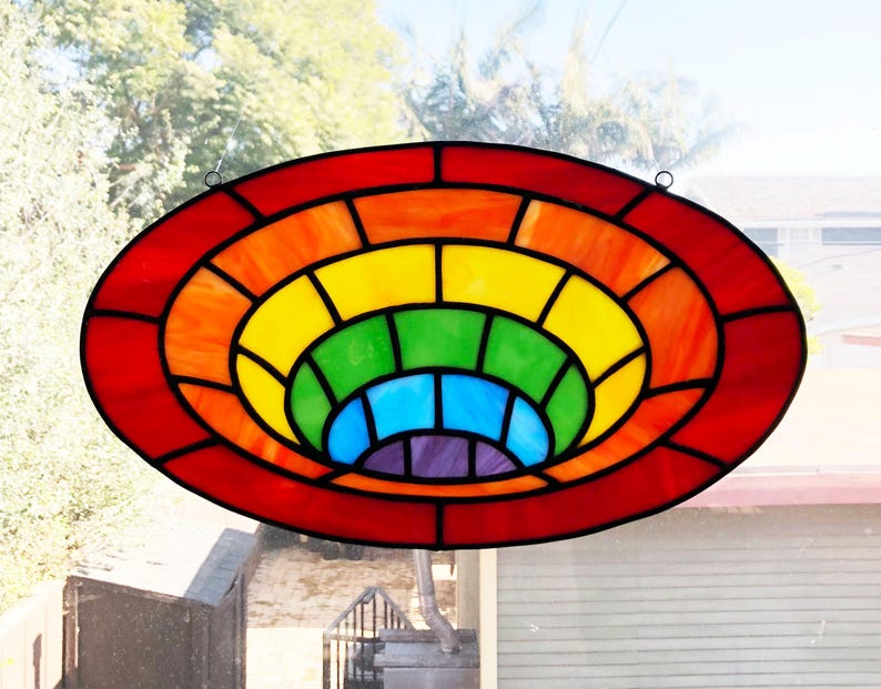 Rainbow Vortex - Stained Glass Pattern - Etsy