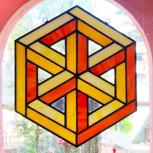 Penrose Cube - Stained glass pattern