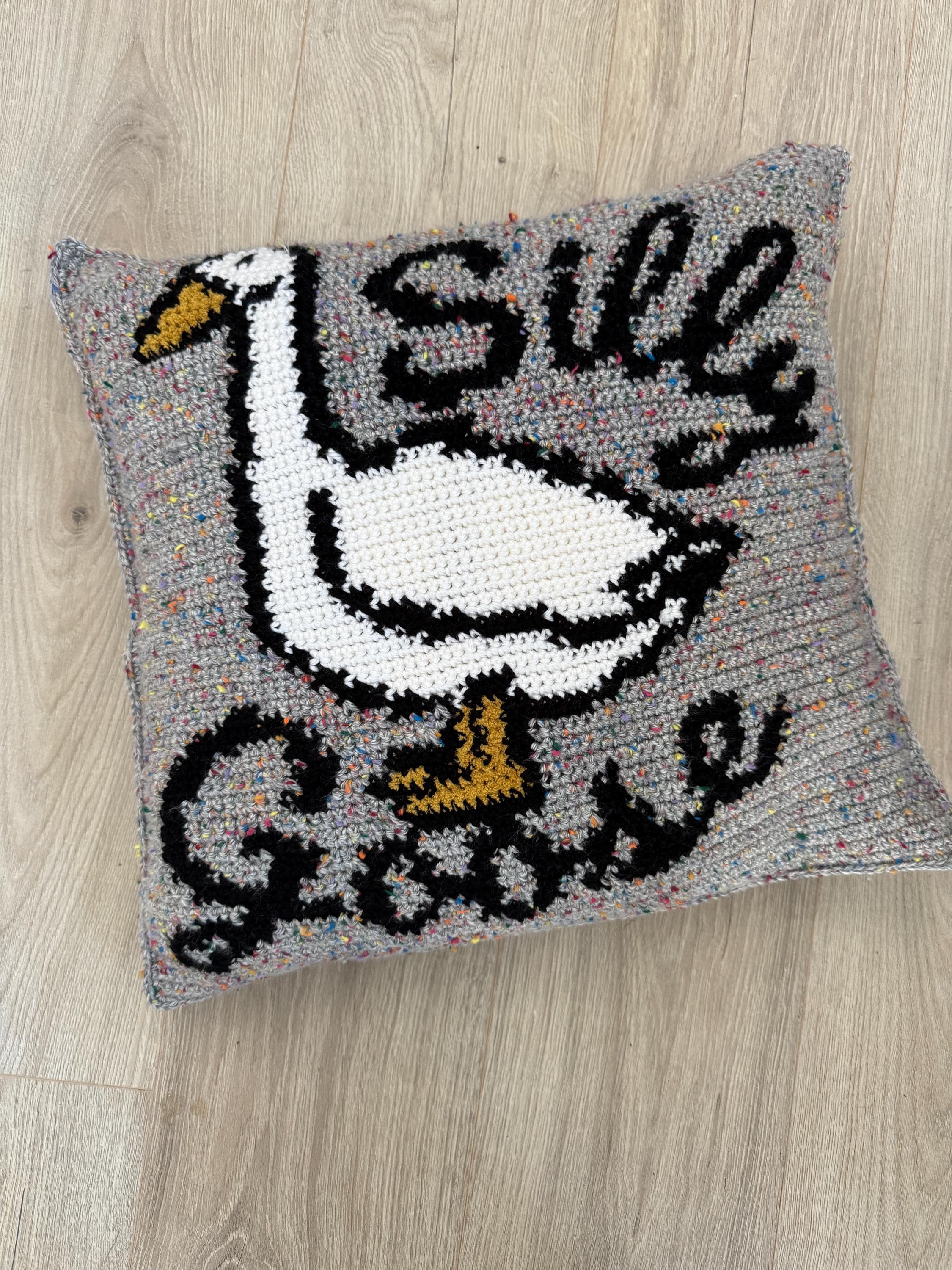 Crochet Pillow Pattern- Silly Goose Crochet Pillow