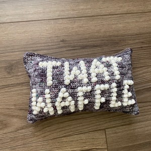 CROCHET PILLOW PATTERN Twat Waffle Crochet Pillow, Twat Pillow image 3