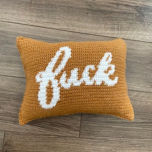 Curse Word Crochet Pillow Pattern – Colorwork Design (PDF Pattern) image 5