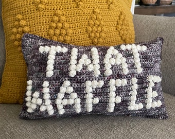 CROCHET PILLOW PATTERN- Twat Waffle Crochet Pillow, Twat Pillow