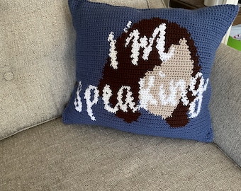 CROCHET PILLOW PATTERN- Madame Vice President Pillow, Kamala Harris Pillow, I’m Speaking Pillow