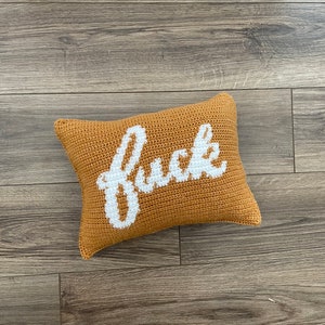 Curse Word Crochet Pillow Pattern – Colorwork Design (PDF Pattern) image 7