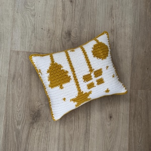 CROCHET PILLOW PATTERN- Holiday Ornaments Crochet Pillow Pattern, Holiday Pillow, Christmas Pillow, Christmas Crochet, Holiday Crochet Decor