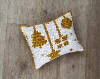 Holiday Ornaments Crochet Pillow Pattern – Christmas Decor (PDF Pattern)