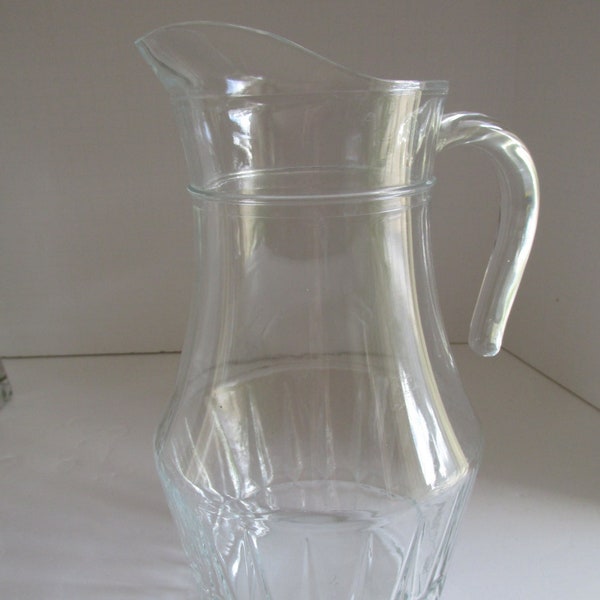 Clear Glass Pitcher Etsy