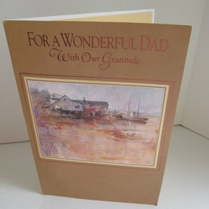 For a Wonderful Dad With our Gratitude Thank You Card For Dad Birthday Card Thinking of you Dad Greeting Card