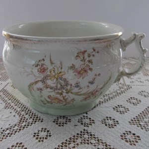 Victorian Ironstone Chamber Pot Commode Maddock Lamberton Antique Chamber Pot Victorian Home decor Plant pots Victorian Romantic Decor