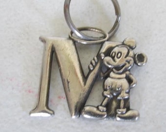 Mickey Mouse Key Chain Vintage Walt Disney Enterprises Big Letter Monogram Initial M Key Chain Walt Disney Character Mickey Mouse Collector