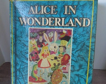 Puzzle, Alice in Wonderland Home decor Vintage Alice in Wonderland Puzzle Mad Hatter Childrens Activities Puzzles and Games