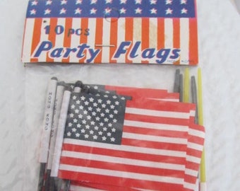 Americana USA Flags Toothpick Flag Toothpicks 4th of July Decor Cupcake toppers Cake Toppers Appetizer toothpicks Cocktail Wooden Toothpicks