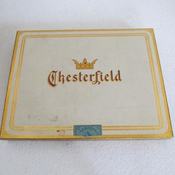 Chesterfield Cigarettes Tin, Liggett & Myers Tobacco Co, Turkish Tobacco Tin Boxes District of Virginia, Collectible Tins Cigar Tins