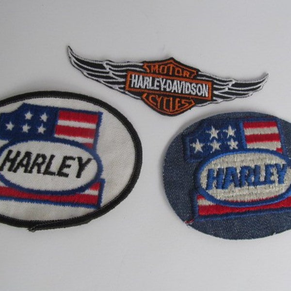 Vintage Harley Motorcycle Harley Davidson #1 patch NOS Harley Davidson #1 Patch Evil Knievel Patches Jean jacket Leather vest patches