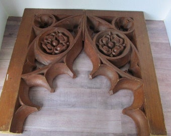 Architectural Salvage Corbels,Victorian Antique Carved Wooden Architectural Salvage Decor Wood Carving Sculpture Restoration Hardware