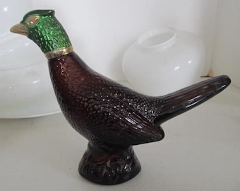 Pheasant Decanter Avon, Unforgettable Avon Leather After Shave, Vintage bottles Avon Mens Fathers Day Avon Collectibles Bird Collectors