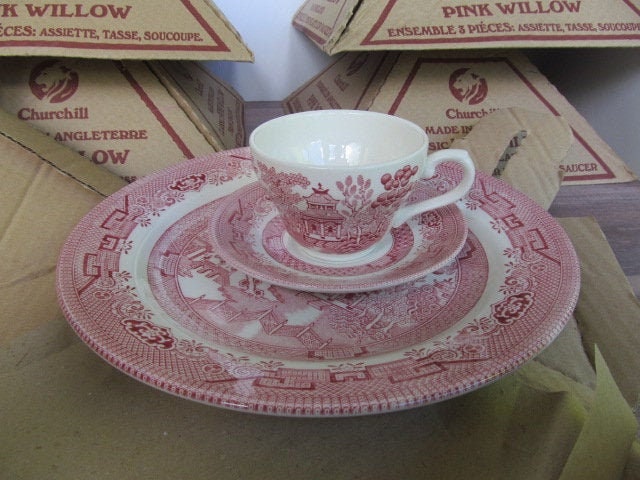 Churchill pink transferware - Etsy 日本