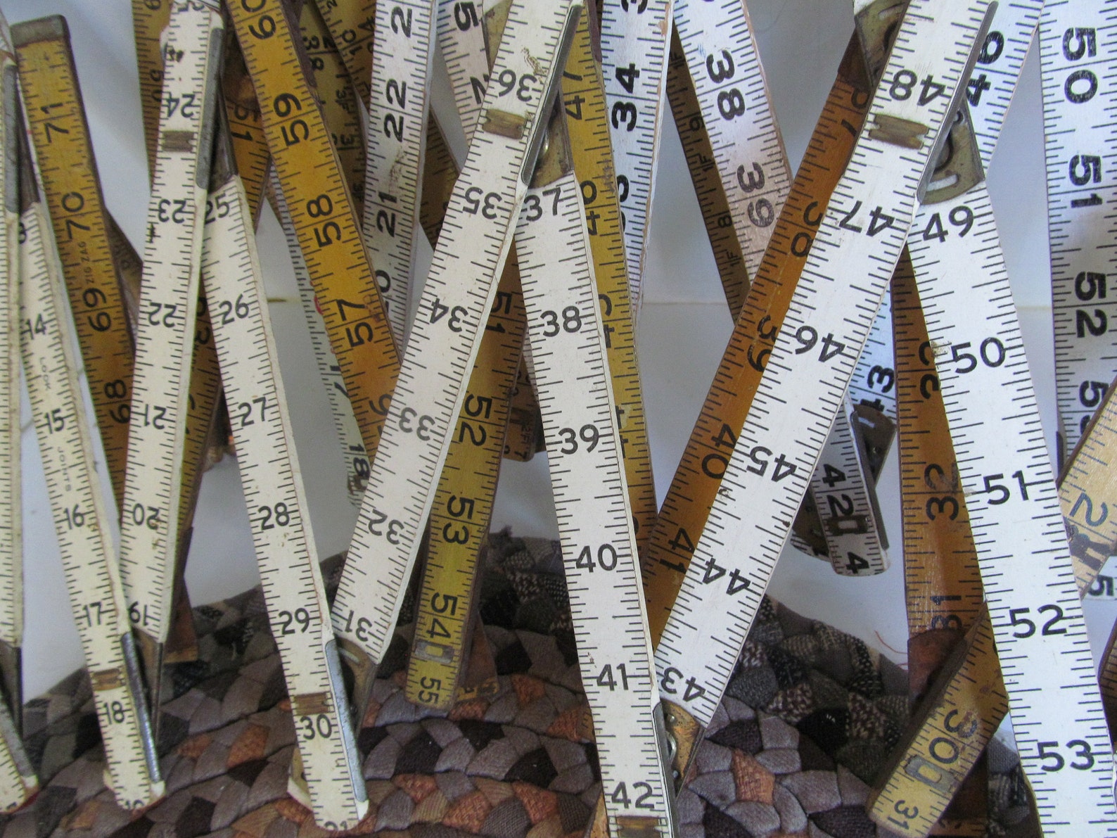 Evans Wood Rule Primitive Wooden Folding Ruler Farmhouse Antique Wood ...