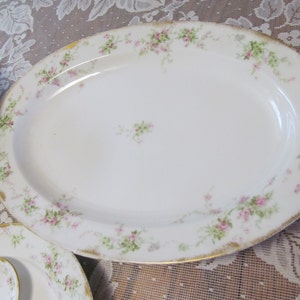 Limoges Large Platter Plates with Roses Theodore Haviland Limoges China Limoges Wedding Serving Dishes Waldorf Hotel China wedding Platters