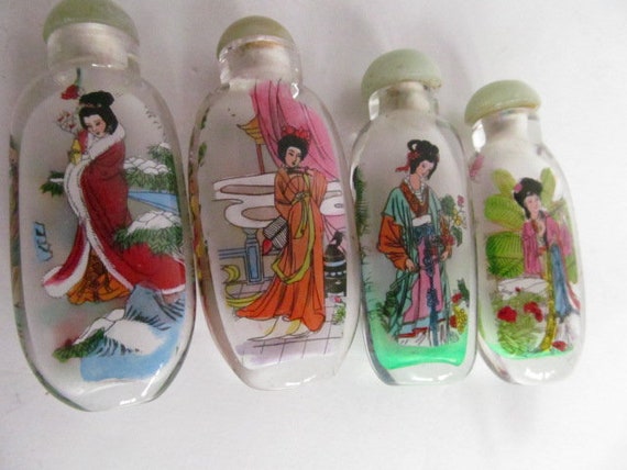 Collectable Four Glass Wonderful Naked Woman Inside Painted Snuff Bottle MNH Collectable Four Glass Wonderful Naked Woman Inside Painted Snuff Bottle MNH