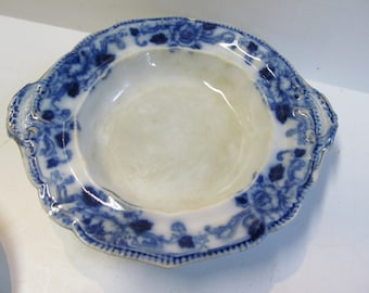 Beautiful Delft Flow Blue Butter Dish Blue and White China Antique Flow Blue Delft Plate Blue Plate Flow blue China For Sale ReVintageLannie