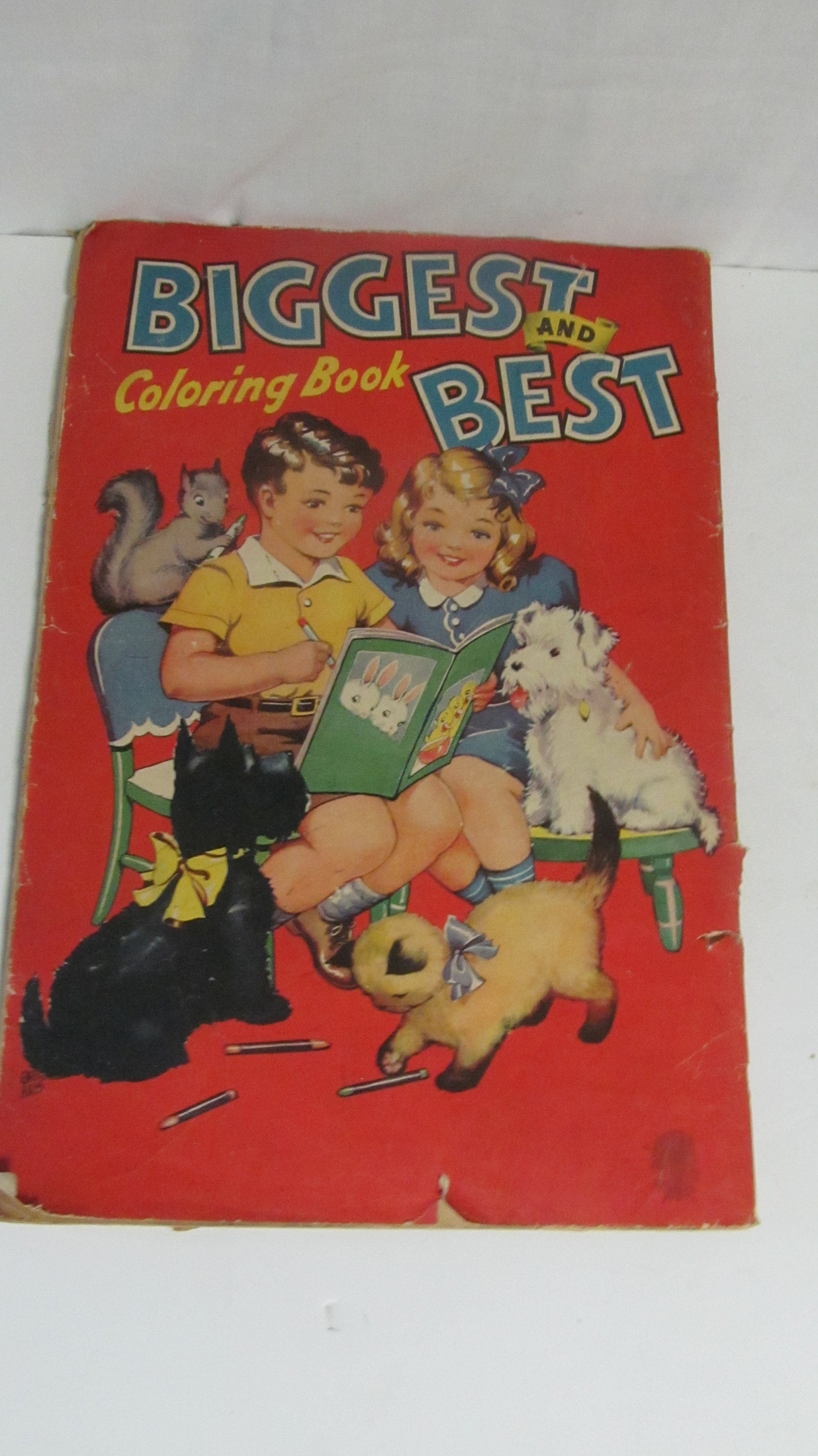 1940 Coloring Book,biggest and Best Coloring Book,made in the USA