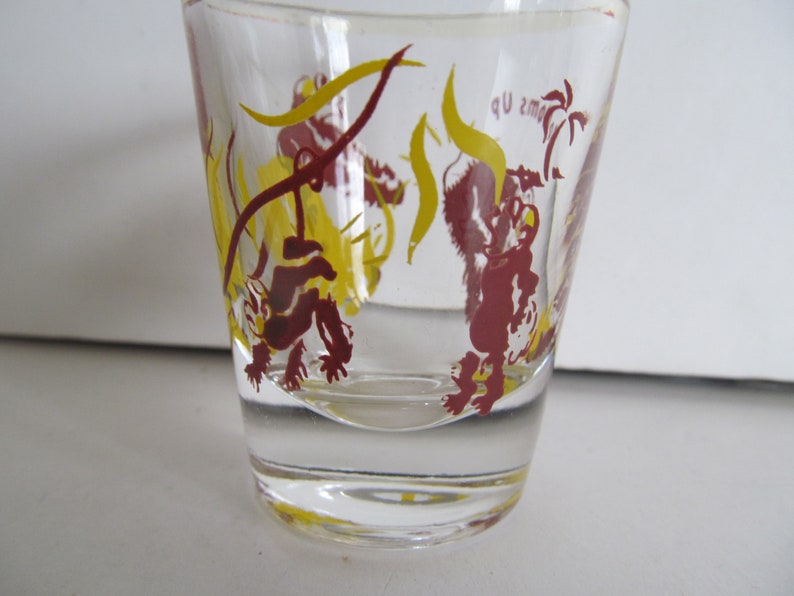 Bottoms up Shot Glass Monkey Business Funny Shot Glass Wedding Etsy