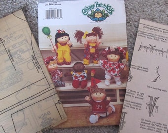 Uncut Vintage Cabbage Patch Kids Dolls Sewing Patterns for Doll Clothes 1980s Cabbage Patch Doll Clothing Butterick Sewing Patterns CPK Doll