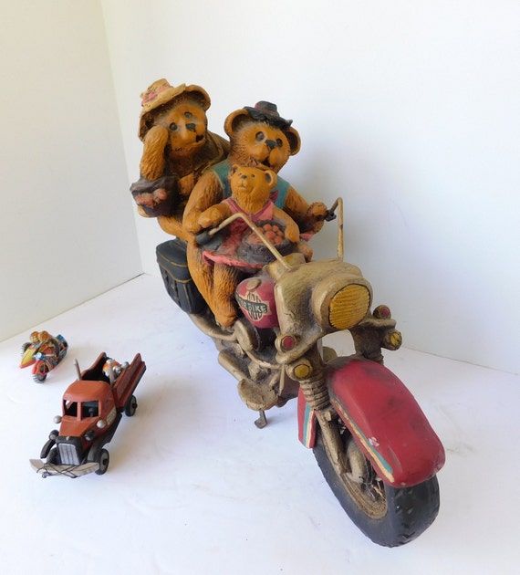 teddy bear on motorcycle