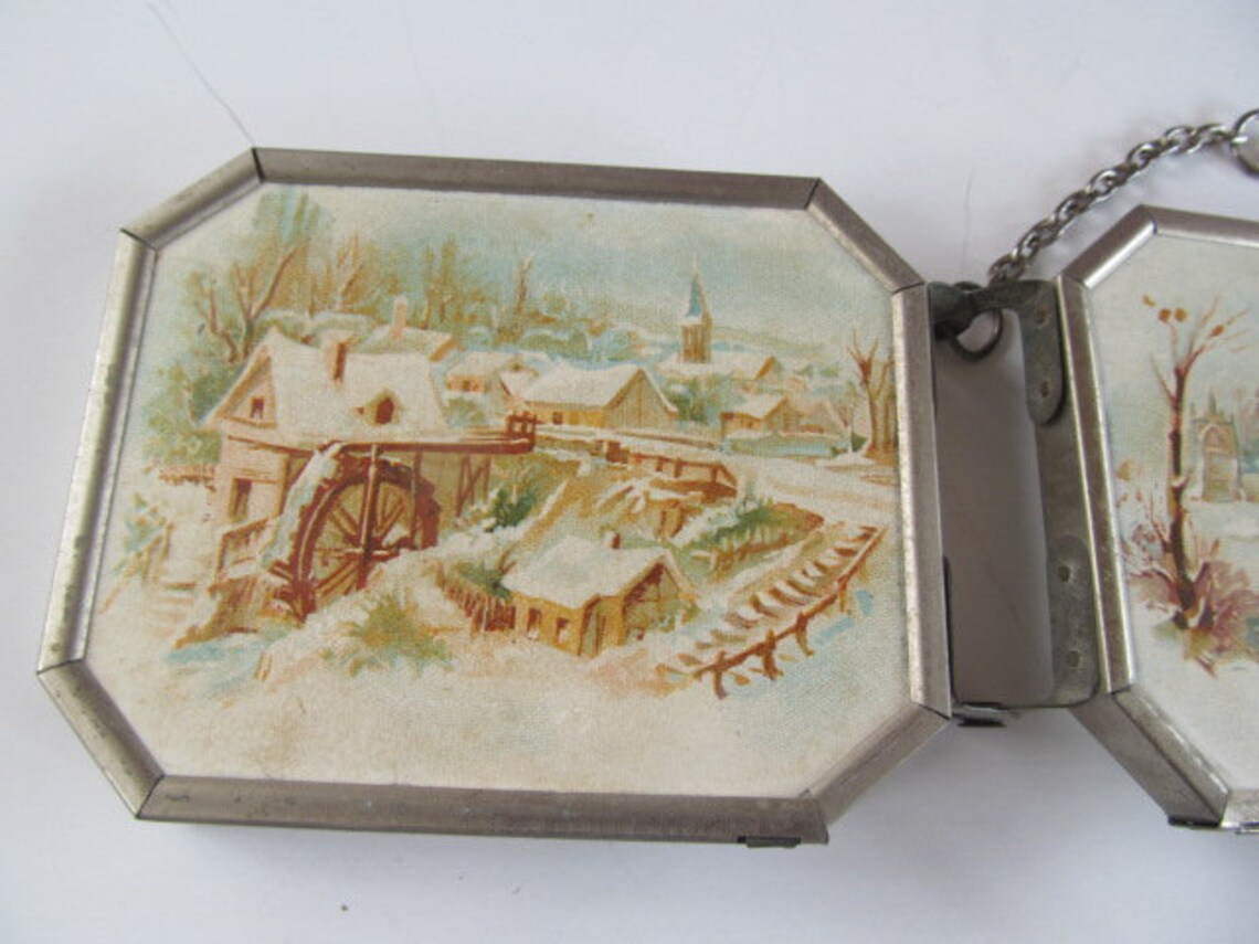 Tri Fold Mirror Antique Shaving Mirror Folding Mirror Guest Etsy