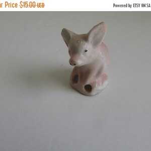 SALE Pig Figurines Miniature Pig Figurines Miniature Garden figurines Pig Miniatures Half Doll Porcelain Whisk Broom Topper image 1