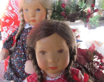 Brunette Kathe Kruse Dolls German Dolls Vinyl Doll 80s Kathe Kruse Dolls Vintage Early 1980s Collectible Dolls