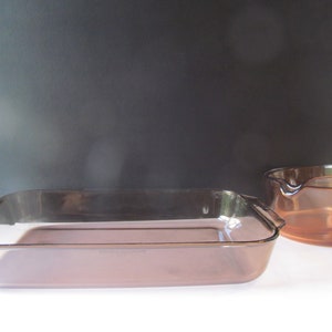 13 x 9 Pyrex Corning Brown Vision Bakeware Pans Clear Brown Glass cookware Corning Pyrex 3 QT Brown Bohemian Kitchen KettlesGlass Corning