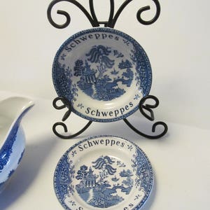 Rare Blue Willow Plates Schweppes Soda Advertising Plates Enoch Wedgwood Tunstall Blue Willow Decor Blue wedgwood