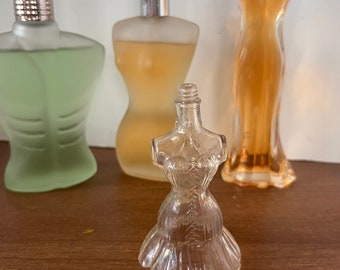Lady Figural Glass Perfume Bottle Dress Form Figural Bottles