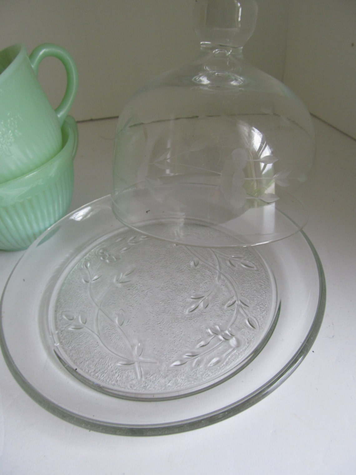 Princess House Dome Butter Dish Glass Covered Butter Dish Etsy