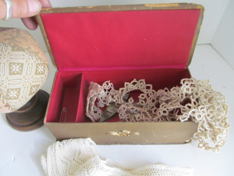 Antique Tatting Lace Tool Tatting Shuttle w/ Thread Intricate Etsy France